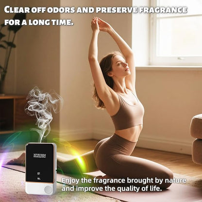 Waterless Essential Oil Diffuser for Home & Office Cordless Battery Operated Aroma Diffuser with 7 Mist Levels, Ultrasonic Air Freshener for Large Rooms Bedroom Bathroom Car Small & Portable