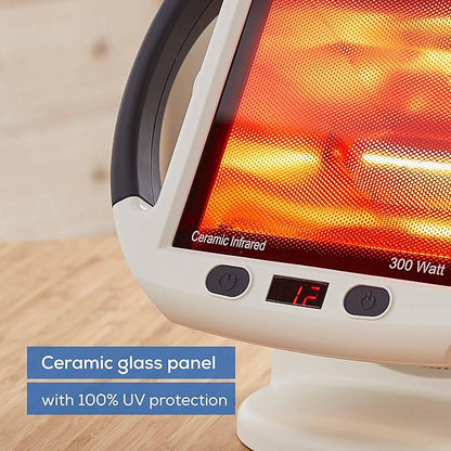 Beurer IL50 Infrared Heat Lamp Heated Red Light Therapy Lamp for Body, Face, Sinuses, & Skin - Effective Muscle Pain & Cold Relief Treatment by Improving Blood Circulation