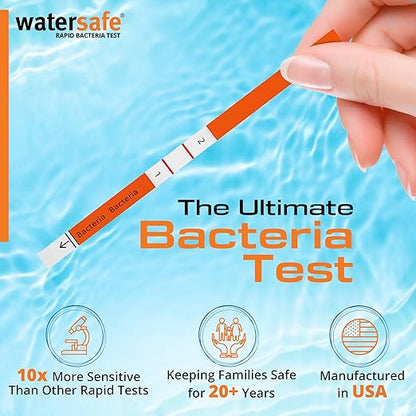 Pool and Spa Rapid Bacteria Test by Watersafe, Detects Down to 1 Bacteria/μL, including E. coli, Salmonella and More, Pack of 10