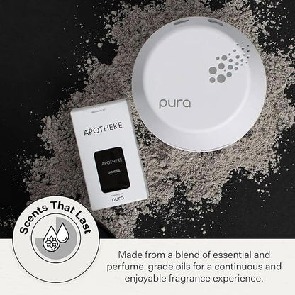 Pura Smart Home Plug-in Diffuser Refills by Apotheke, (Charcoal, 2-Pack) - Pura Fragrance Refills - Long-Lasting Aromatherapy Air Freshener Fragrance Products with Perfume-Grade Essential Oils