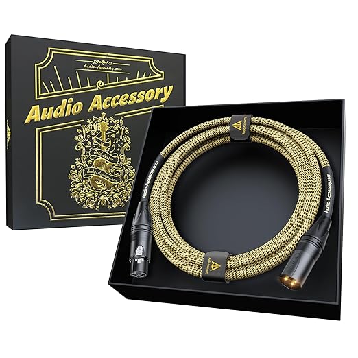 AA AUDIO ACCESSORY Gold Series Star Quad XLR Cables 10ft「Gold Plated Neutrik Connectors」 Handmade Microphone Cable with Kevlar-Reinforced Nylon Braided, 100% Coverage OFC Braided and Al-Foil Shield