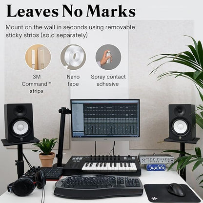 AudioSilk Acoustic Panels, 4 Pack ROOM KIT, Large, 46" x 23", Natural