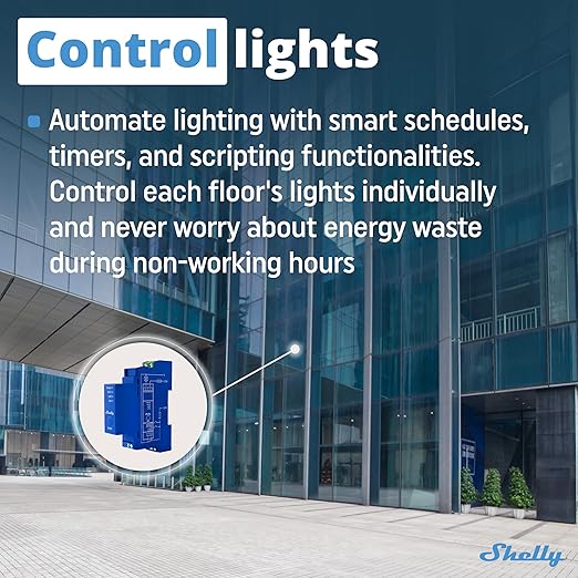 Shelly Pro 1 | Wi-Fi & LAN, 1-Channel Smart Relay Switch | Home Automation | Bluetooth Gateway | Compatible with Alexa & Google Home | No Hub Required | Remote Control | Timer Schedule | Dry Contacts