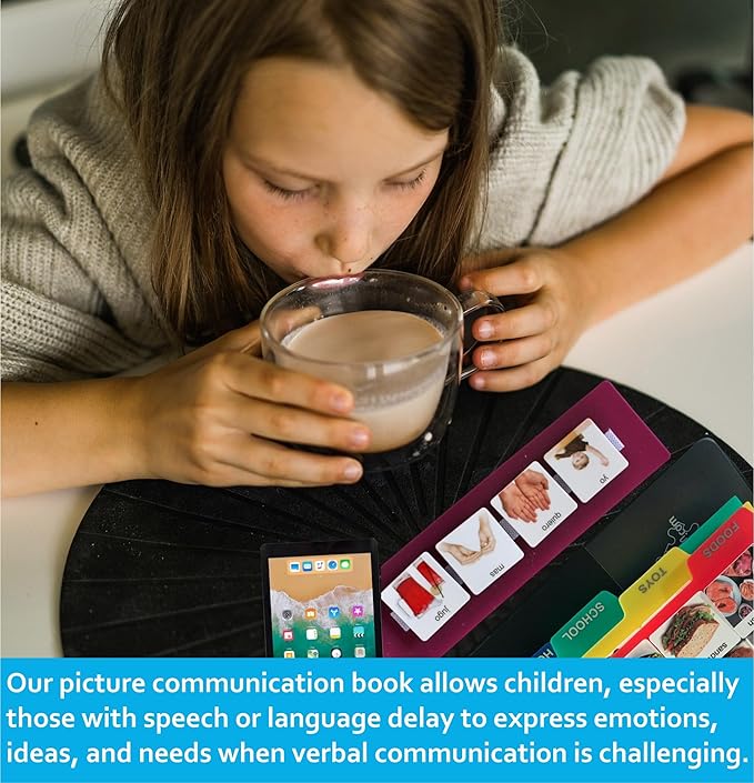 Visual Communication Book,162 ASD Photo Picture Cards: Autism Language Vocabulary, Speech Articulation Therapy, ADHD & Apraxia Learning