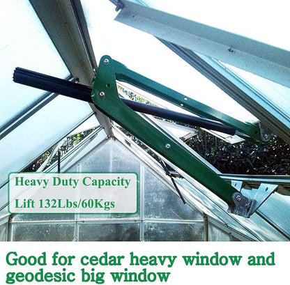 BIBISTORE 132 Lbs Capacity Heavy Duty Automatic Greenhouse Vent Opener Solar Power Auto Hothouse Window Opener Greenhouse Roof Vent Kit Greenhouse Accessories Perfect for Heavy Windows