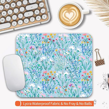 Armanza Square Mouse Pad Plants,Personalized Premium-Textured Custom Mouse Mat Design,Washable Mousepad Lycra Cloth,Non-Slip Rubber Base Computer Mouse Pads for Wireless Mouse