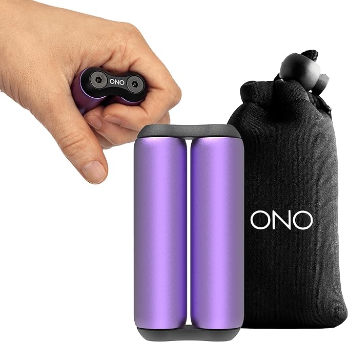 ONO Roller - Handheld Fidget Toy for Adults | Help Relieve Stress, Anxiety, Tension | Promotes Focus, Clarity | Compact, Portable Design (Purple, Junior Size - Aluminum)
