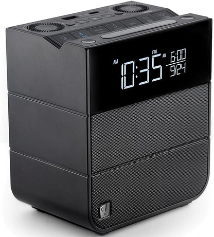 Soundfreaq Sound Rise II, SFQ-16: Bedside Alarm Clock Radio & Bluetooth Speaker, with Large Display Screen, FM Radio, Fast USB Charging, and Nature Sound