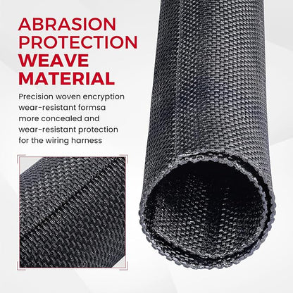 Automotive Wire Sheathing Split Wire Loom Braided Mesh Woven Cable Sleeve for Wires/Cable Cord Protector (5/16" - 22 Feet)