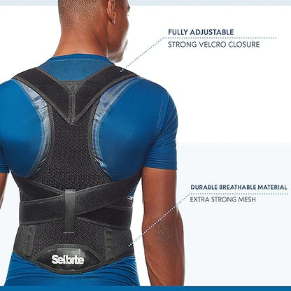 Posture Corrector for Men and Women - Back Brace for Upper and Lower Body Support - Adjustable Straightener with Pain Relief and Muscle Memory (X-Small)