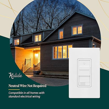 TOPGREENER Dimmer Light Switch for 200W Dimmable LED/CFL Lights, Single Pole/3-Way LED Slide Dimmer Switch,Neutral Wire Not Required,TGSDS3-W-10PCS, 10 Pack, White