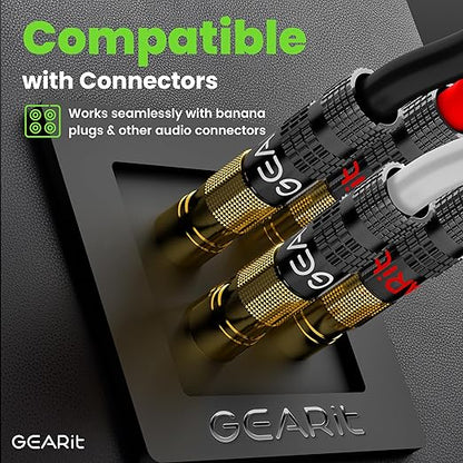 GEARit Outdoor Speaker Wire CL3 Rated, 16 Gauge Speaker Wire, Speaker Cable 250 ft for Outdoor Speakers, Patio, Garden, Backyard Audio, Direct Burial in Ground/in Wall, OFC (Brown, 4-Conductors)
