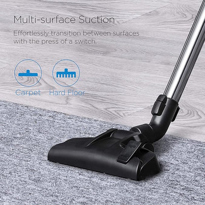 Eureka Bagless Canister Vacuum Cleaner, Lightweight Vac for Carpets and Hard Floors, w/Filter, Blue, Whirlwind NEN110B