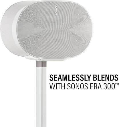 Sanus Wireless Speaker Stands for Sonos ERA 300™ (White) - Pair, Perfect Stand Setup for Easy and Secure Mounting of New Sonos Era 300™ Speakers - OSSE32-W2