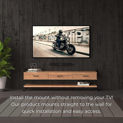 HumanCentric Wall Mount Compatible with Sonos Ray Sound Bar (Black), Mount on Wall Under TV, Floating Style, Hidden Design, Hardware Included