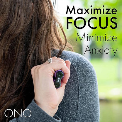 ONO Roller - Handheld Fidget Toy for Adults | Help Relieve Stress, Anxiety, Tension | Promotes Focus, Clarity | Compact, Portable Design (Purple, Junior Size - ABS Plastic)