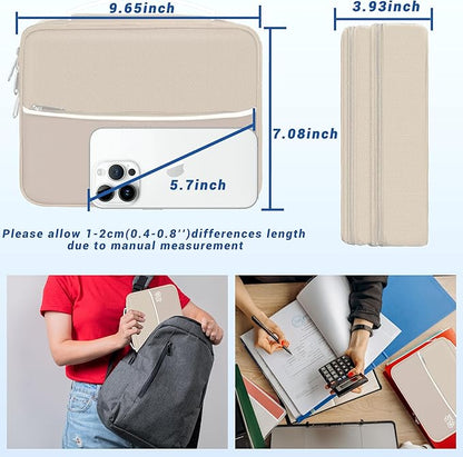 Electronics Organizer,Travel Cord Organizer Pouch, Portable Cable Organizer Bags, Waterproof Electronic Accessories Storage Case for Cables, Cords, Charger, Phone (Double Layer-Beige)