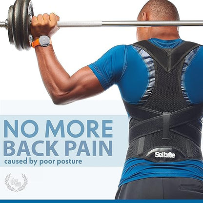 Posture Corrector for Men and Women - Back Brace for Upper and Lower Body Support - Adjustable Straightener with Pain Relief and Muscle Memory (X-Small)