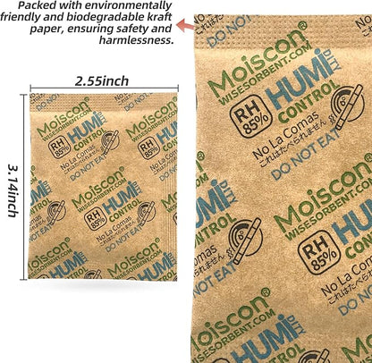 Wisesorb 45 Pack 85% RH Size 8 Two-Way Humidity Control Packs for Wooden Musical Instruments, 8 Gram Moisture Control Packets for Bagpipe Reeds, Saxophone Reeds Individually Wrapped